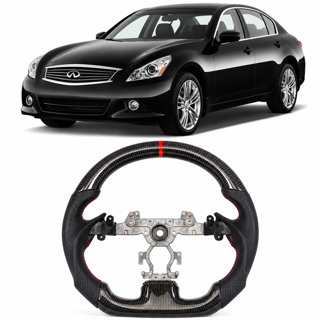 Real Carbon Fiber Steering Wheel for Infiniti G37 G37x G35 2007-2013