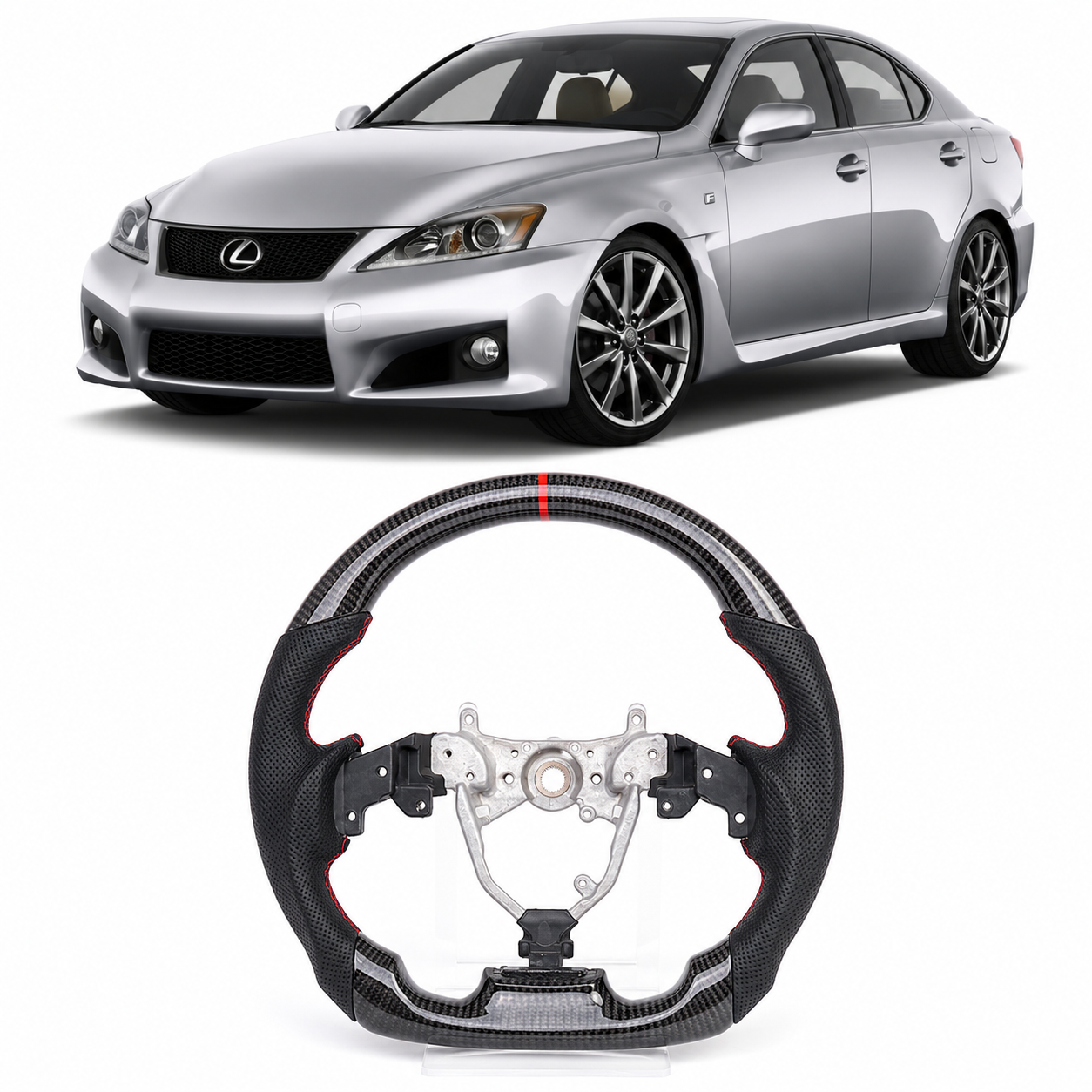 Carbon Fiber Steering Wheel for Lexus IS250 IS350 ISF 2006-2012