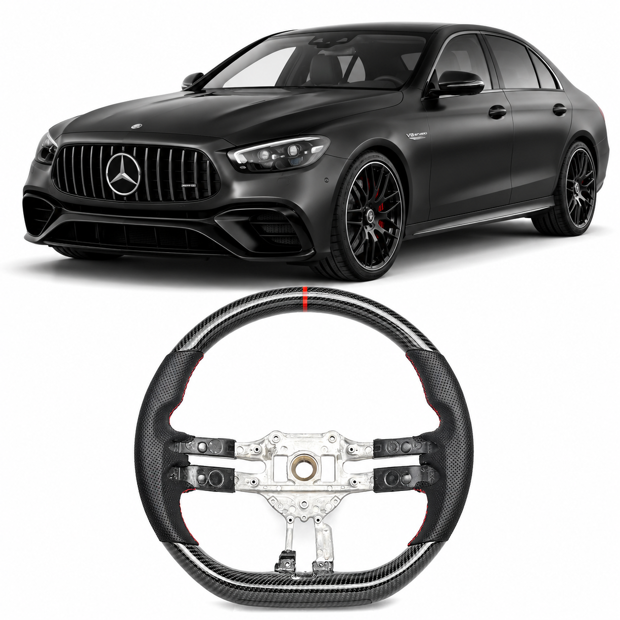 Carbon Fiber Steering Wheel for Mercedes AMG 2021+