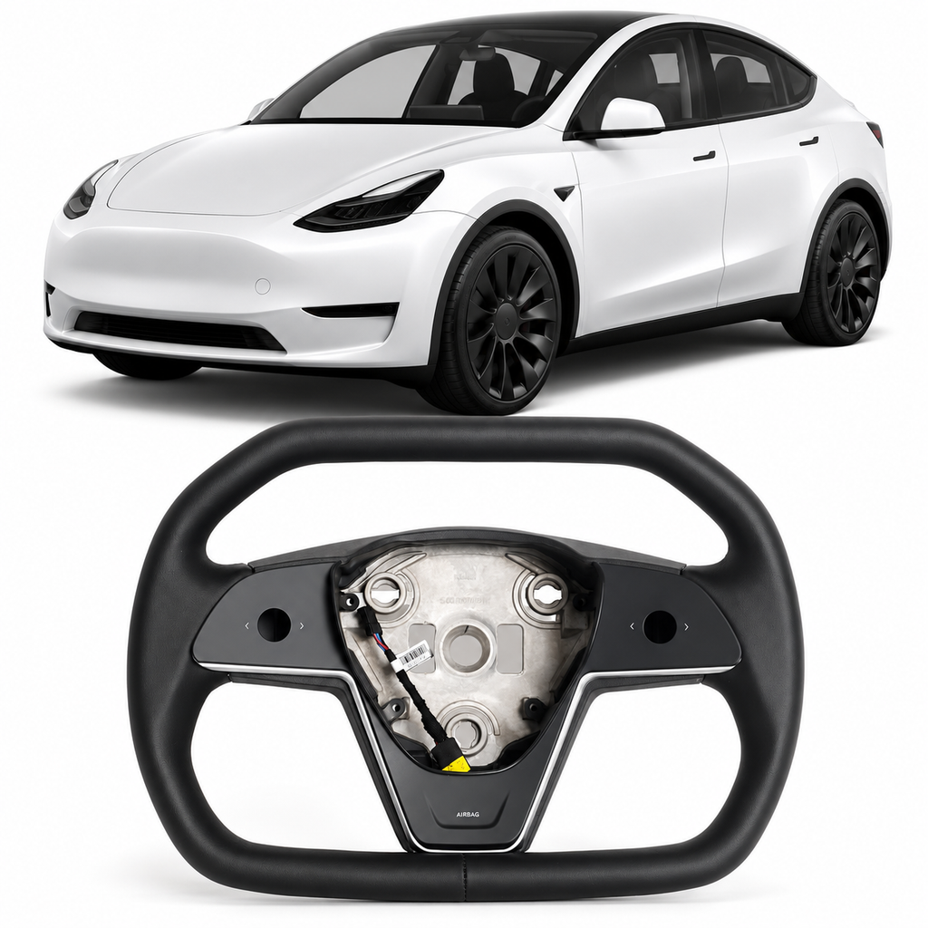 Cybertruck Style Heated Steering Wheel for Tesla Model 3/Y 2017-2023