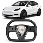 Cybertruck Style Heated Steering Wheel for Tesla Model 3/Y 2017-2023