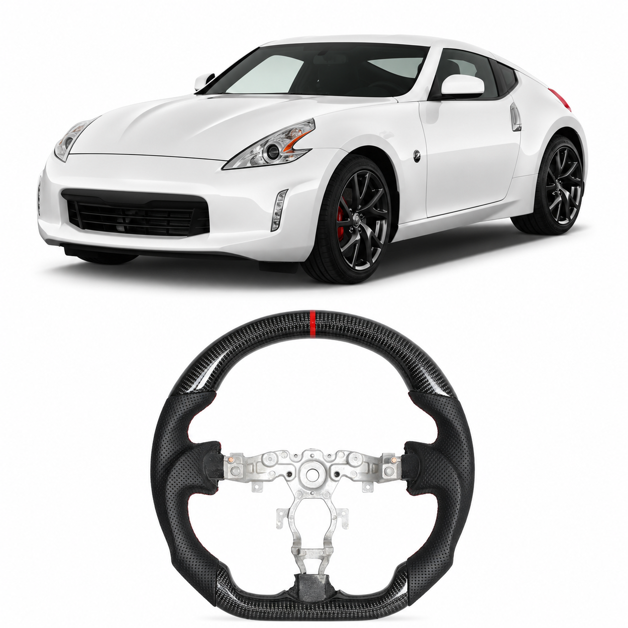 Carbon Fiber Steering Wheel for Nissan 370Z 2009-2020