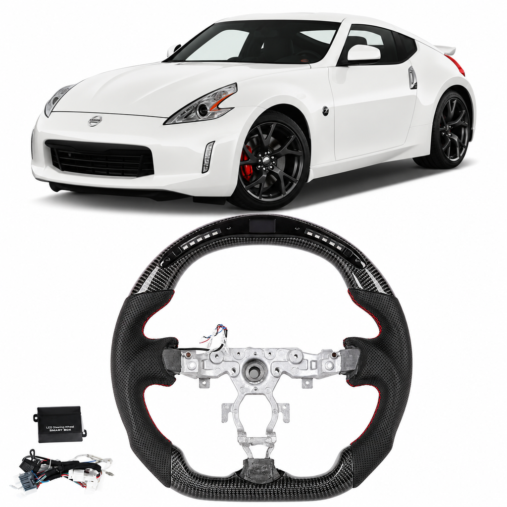 LED Carbon Fiber Steering Wheel for Nissan 370Z Z34 2008-2021
