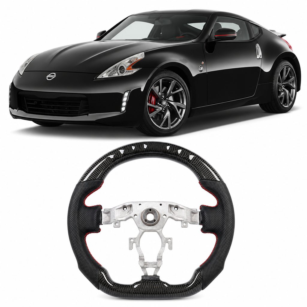 LED Carbon Fiber Steering Wheel for Nissan 370Z Z34 2009-2020