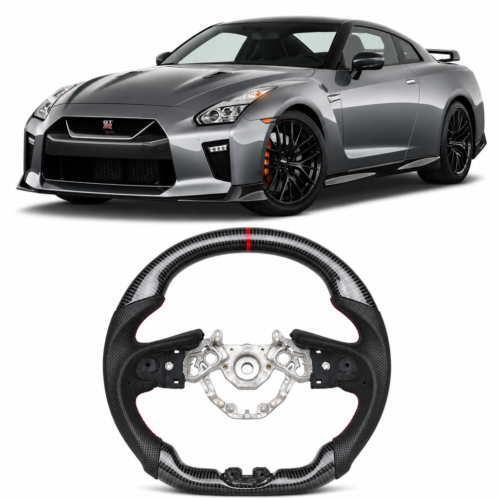 LED Carbon Fiber Steering Wheel for Nissan GT-R R35 2017-2024