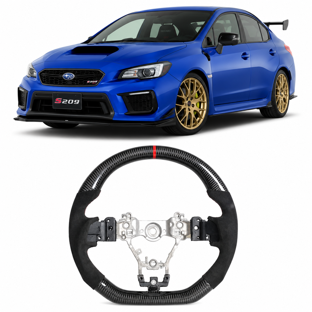 Suede Carbon Fiber Steering Wheel for Subaru WRX STI S209 2015-2021