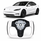 Heated Carbon Fiber Yoke Steering Wheel for Tesla Model 3 & Model Y
