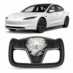 Leather Yoke Steering Wheel for Tesla Model 3/Y 2016-2022