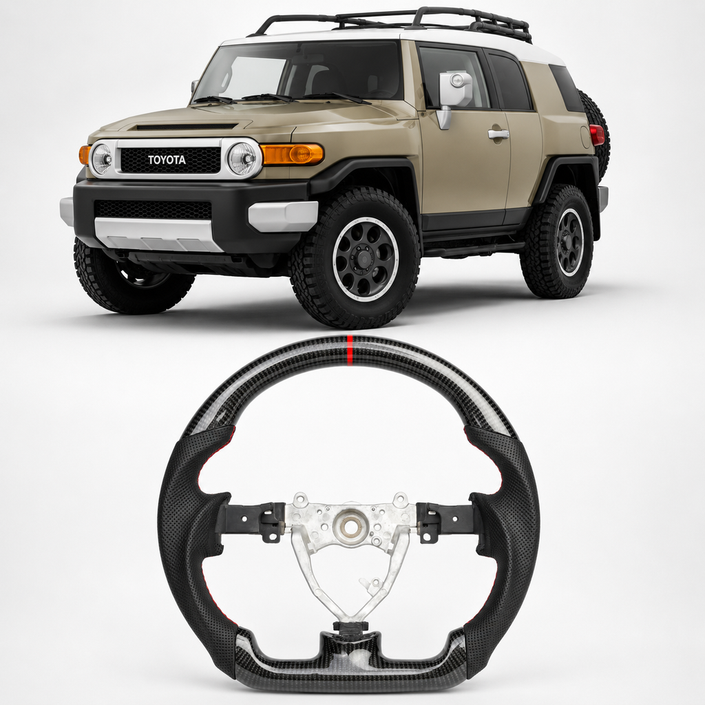 Glossy Carbon Fiber Steering Wheel for Toyota FJ Cruiser 2004-2016