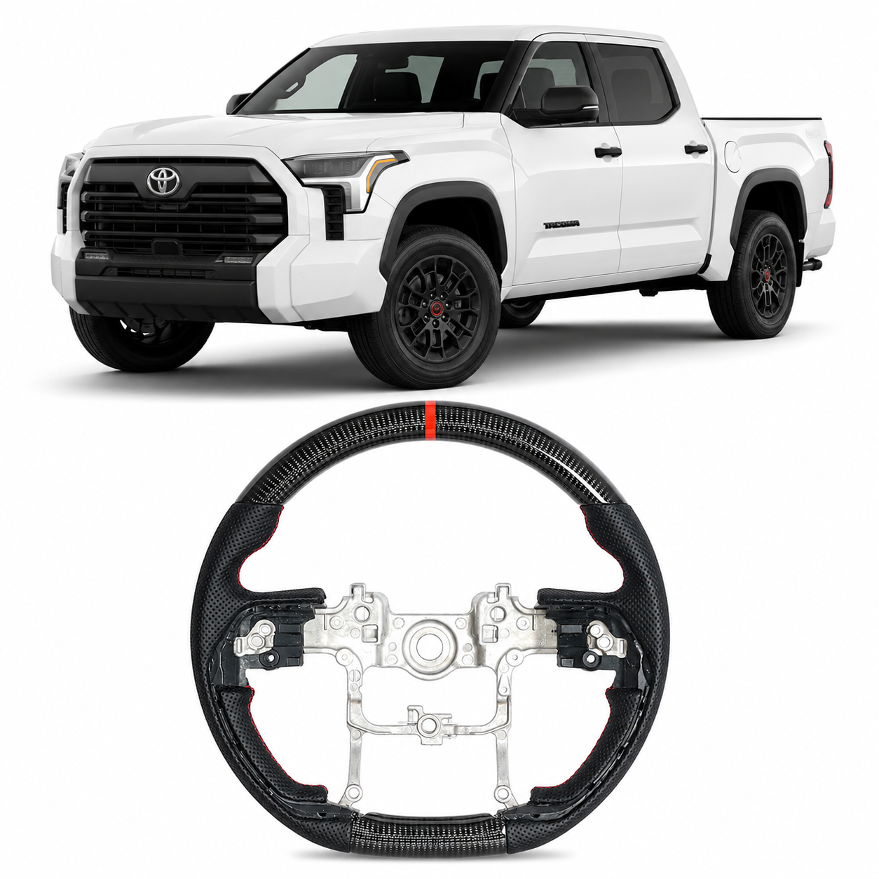 Carbon Fiber Steering Wheel for Toyota Tacoma / Tundra / Sequoia 2023-2026