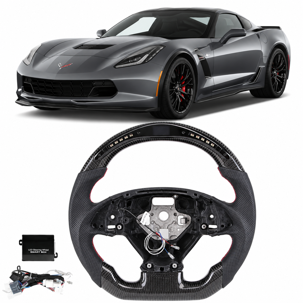 Real Carbon Fiber LED Steering Wheel for Chevrolet Corvette C7 2014-2019