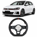 Hydro-Dip Carbon Fiber Steering Wheel for Volkswagen Golf GTI, Golf R & MK7/MK7.5 R-Line 2015–2019