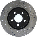 StopTech 03-09 Chrysler PT Cruiser Tur / 03-05 Dodge Neon SRT-4 Front Left Slotted & Drilled Rotor