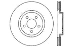 StopTech 05-09 Chrysler 300 (5.7L V8 exc SRT-8) Front Right Slotted & Drilled Rotor