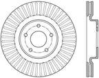 StopTech 13-15 Nissan Pathfinder Slotted Front Left Rotor
