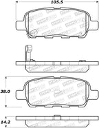 StopTech Sport Performance 10-17 Nissan 370Z Rear Brake Pads