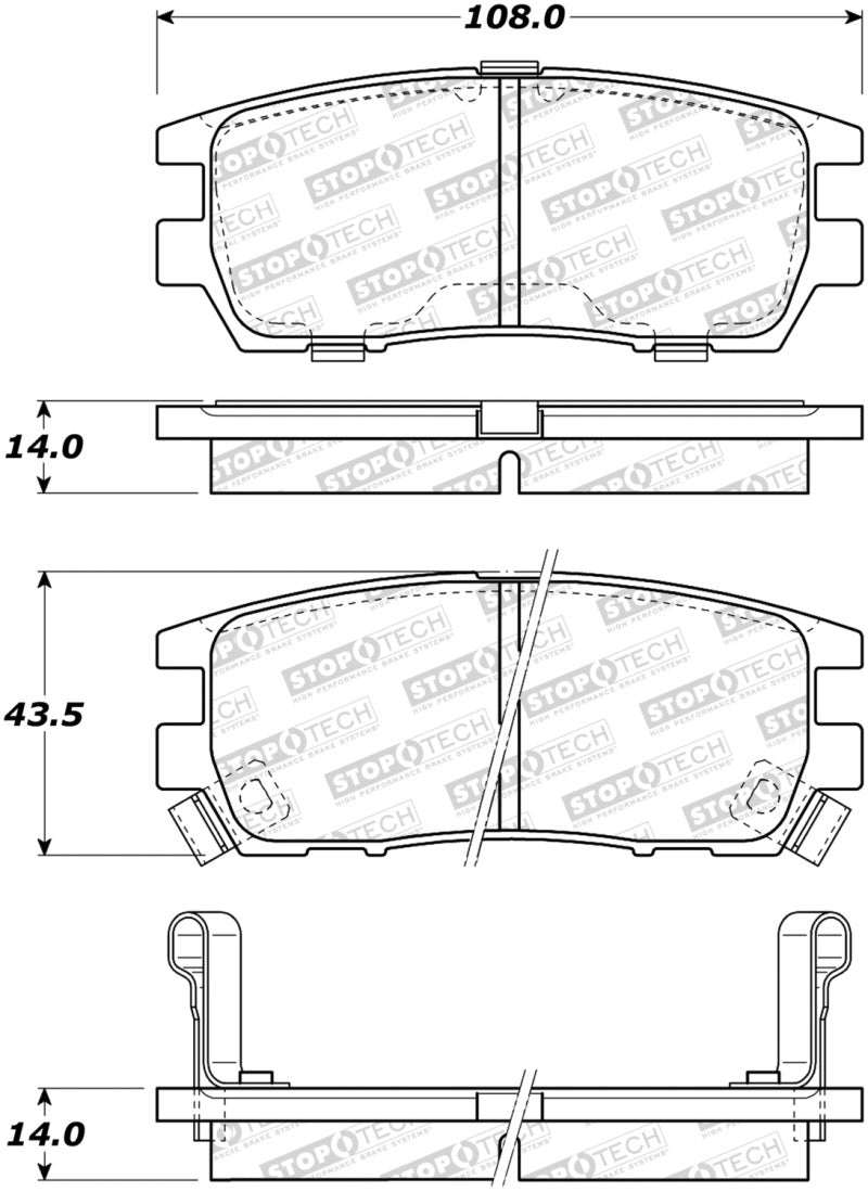 StopTech Street Brake Pads - Rear