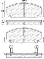 StopTech Street Touring 93-00 Honda Civic DX w/ Rr Drum Brakes Front Brake Pads