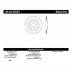 Stoptech 10-19 Audi S4 Premium Rear CryoStop Brake Rotor