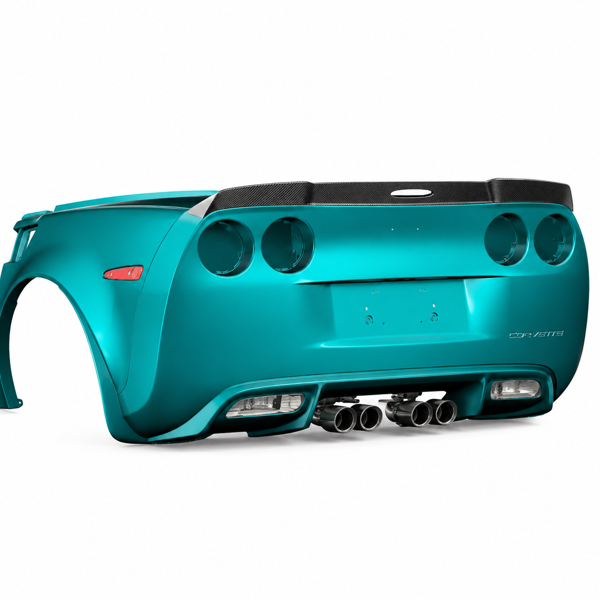 Dry Carbon Fiber Rear Spoiler for Chevrolet Corvette C6 by Stratec Systems