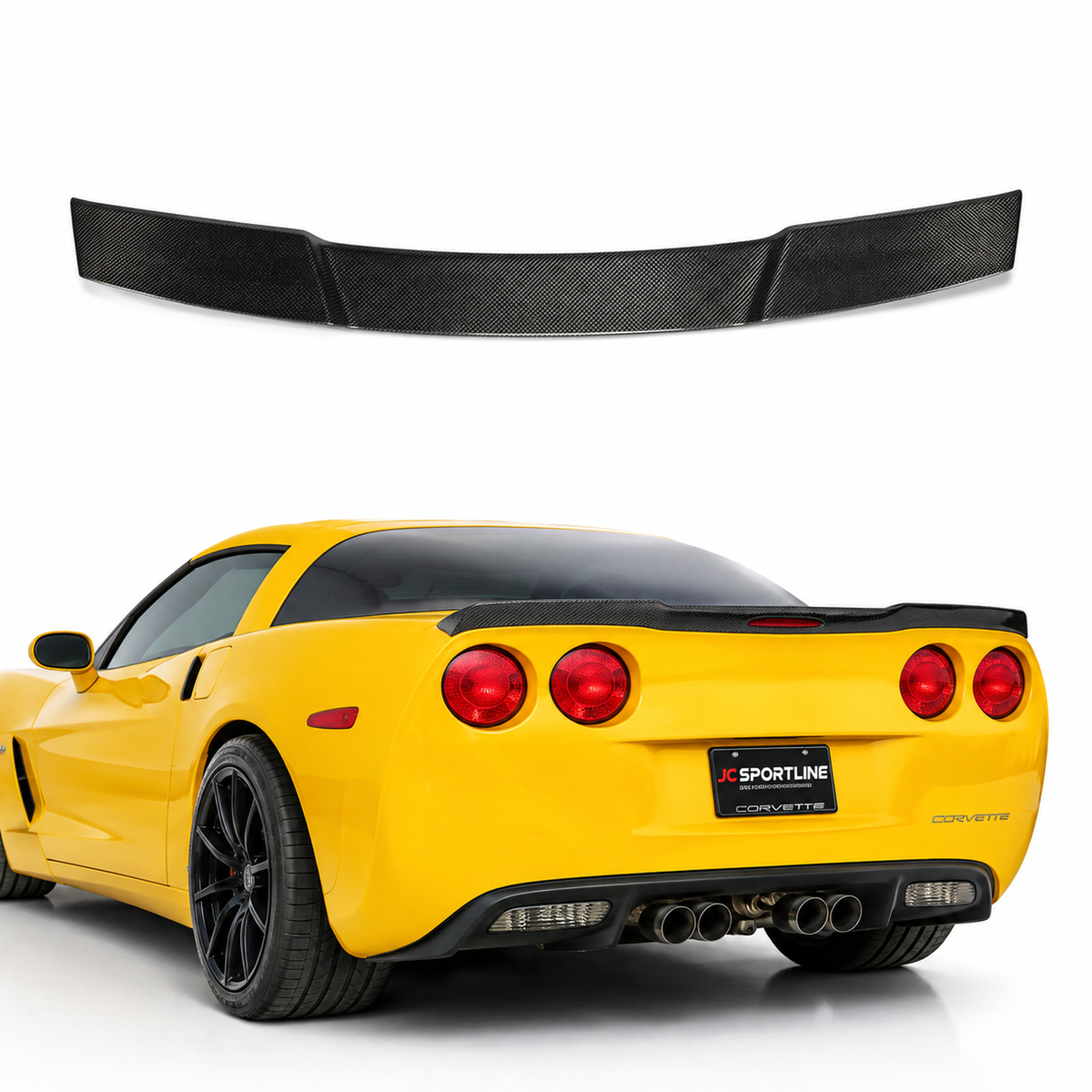 Dry Carbon Fiber Rear Spoiler for Chevrolet Corvette C6 by Stratec Systems