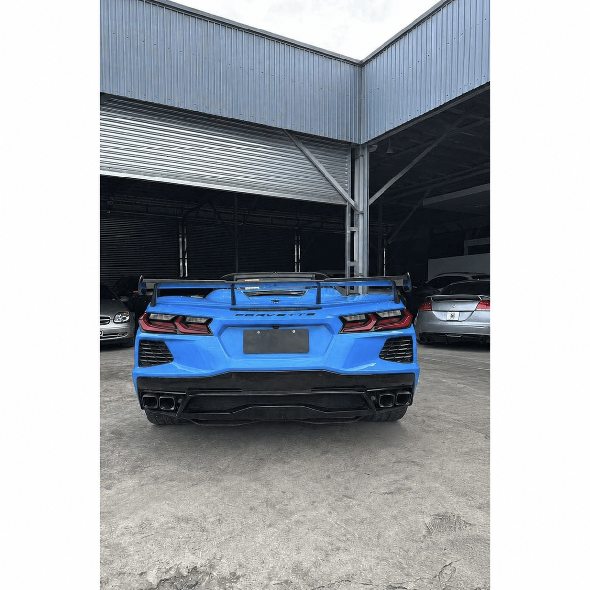 Dry Carbon Fiber Rear Spoiler Tail Wing for Chevrolet Corvette C8 by Stratec Systems
