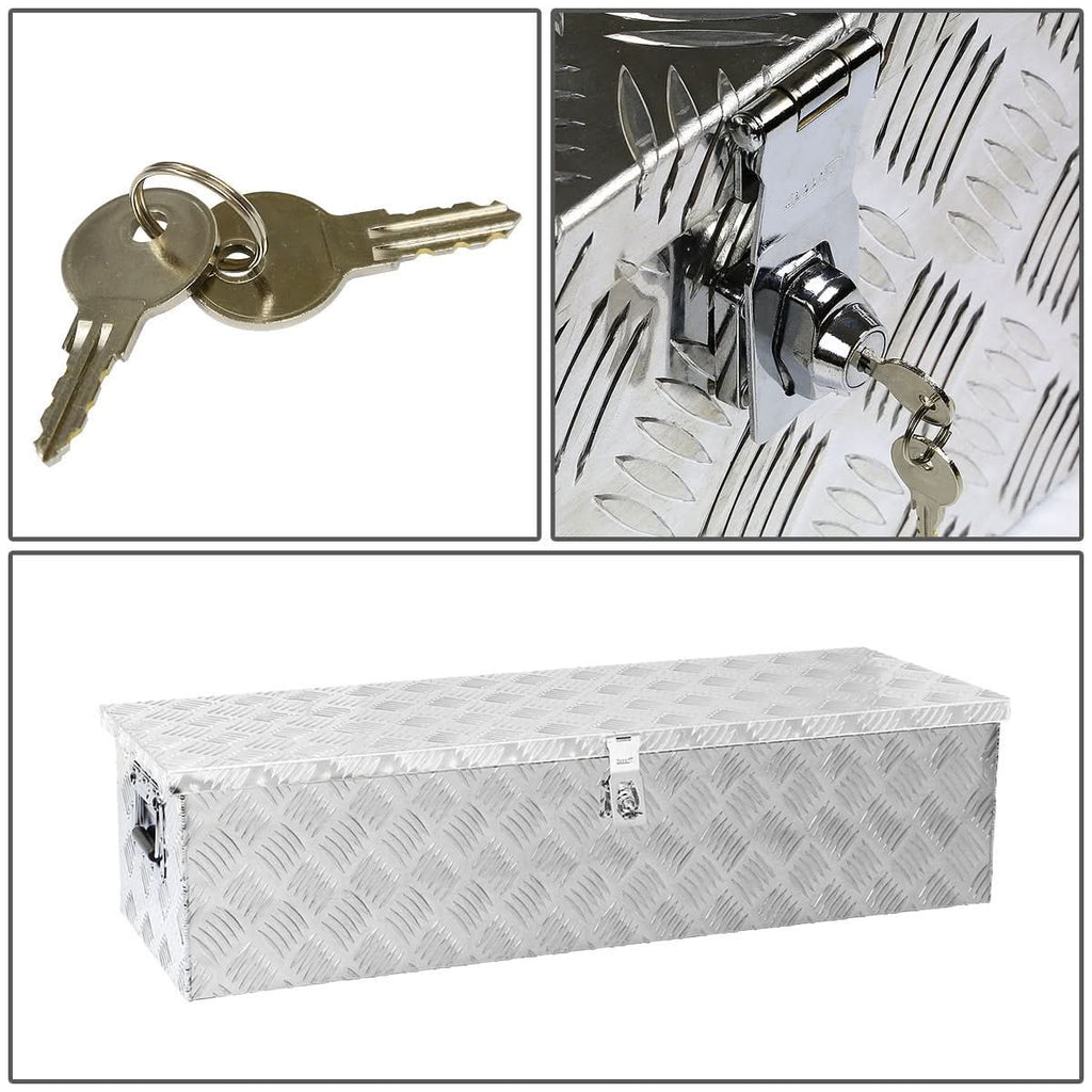 Universal Truck Trailer Tool Box with Lock Aluminum 50x13x10
