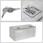 Universal Truck Trailer Tool Box w/ Lock 36x18x17 Aluminum Silver