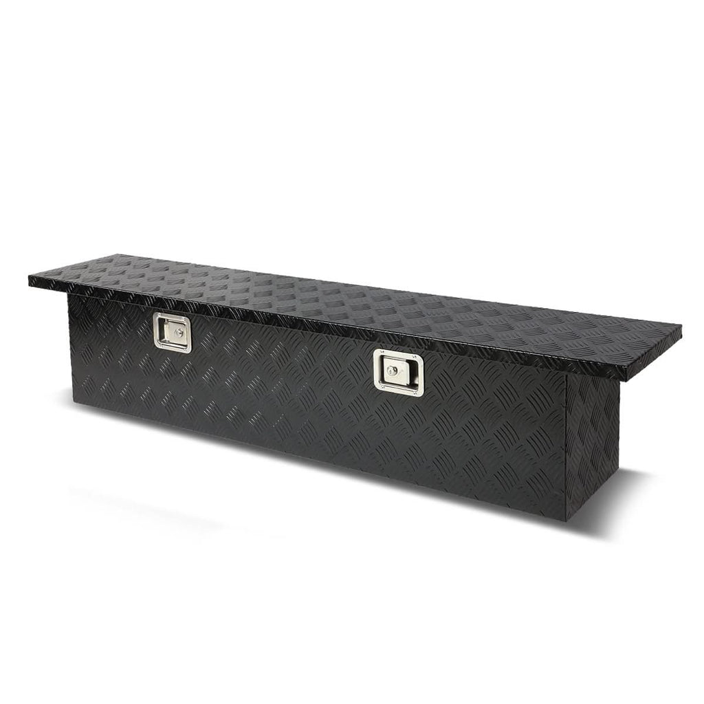 60" Crossover Truck Tool Box with Lock - Aluminum Black