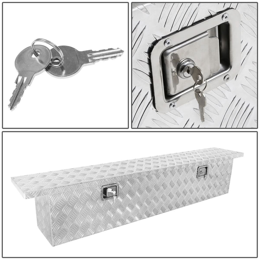 Aluminum Crossover Truck Tool Box with Lock - 69" x 12" x 15.5"