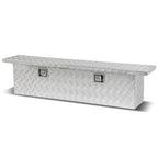 69" Aluminum Crossover Truck Tool Box with Lock and Key - Silver