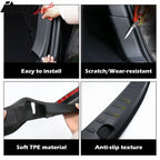 2020-2023 Tesla Model Y Black Rear Trunk Bumper Sill Guard TPE + PP