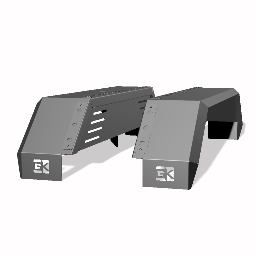 Heavy Duty Weld on DIY Drive Over Trailer Fender Kit Bare Steel - Pair By Gatekeeper Off-Road
