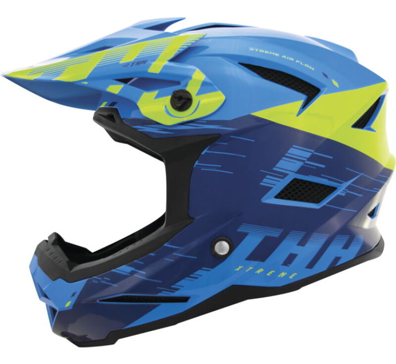 THH Helmets T-42 BMX Xtreme  Blue/Yellow - 2XL