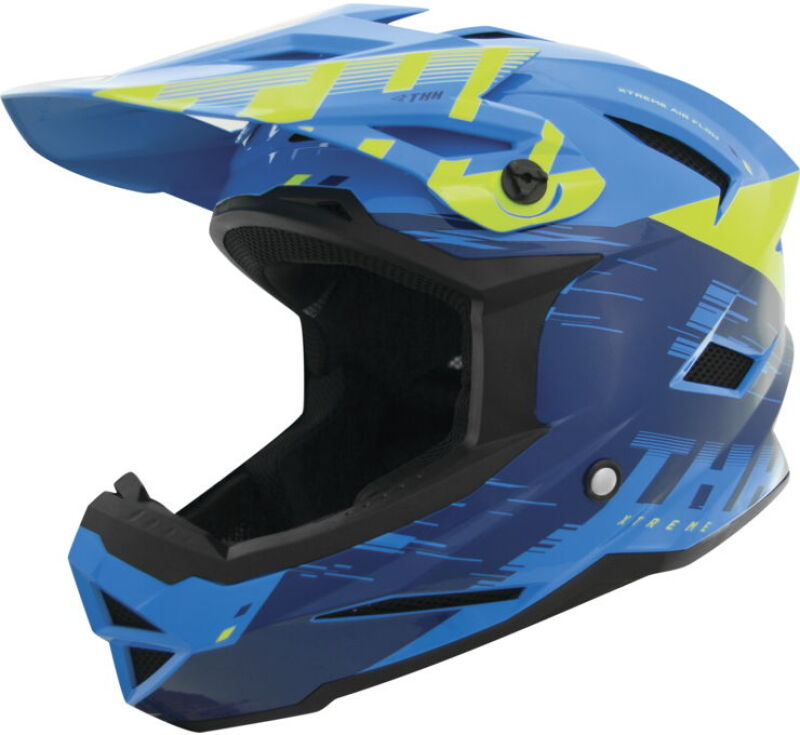 THH Helmets T-42 BMX Xtreme  Blue/Yellow - XS