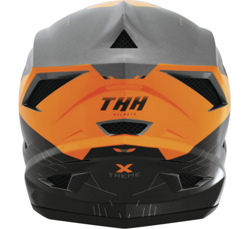 THH Helmets T-42 BMX Xtreme  Gray/Orange - XS