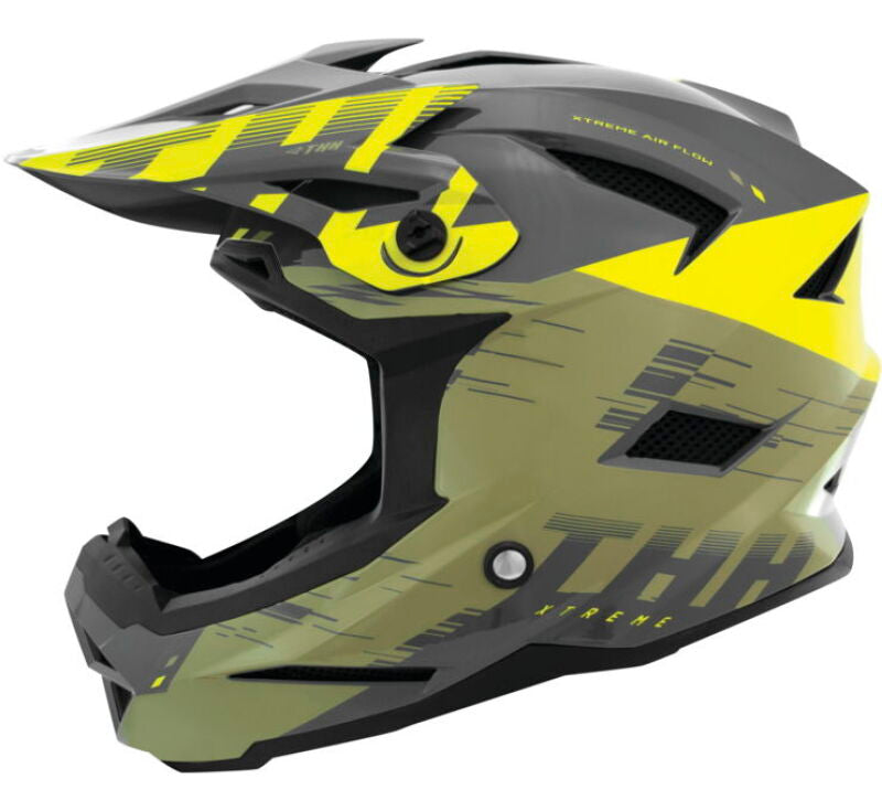 THH Helmets T-42 BMX Xtreme  Khaki/Yellow - 2XL