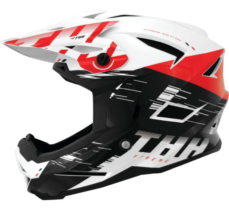 THH Helmets T-42 BMX Xtreme  White/Red Youth - Medium