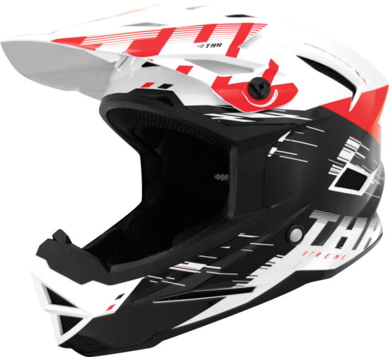 THH Helmets T-42 BMX Xtreme  White/Red Youth - Small
