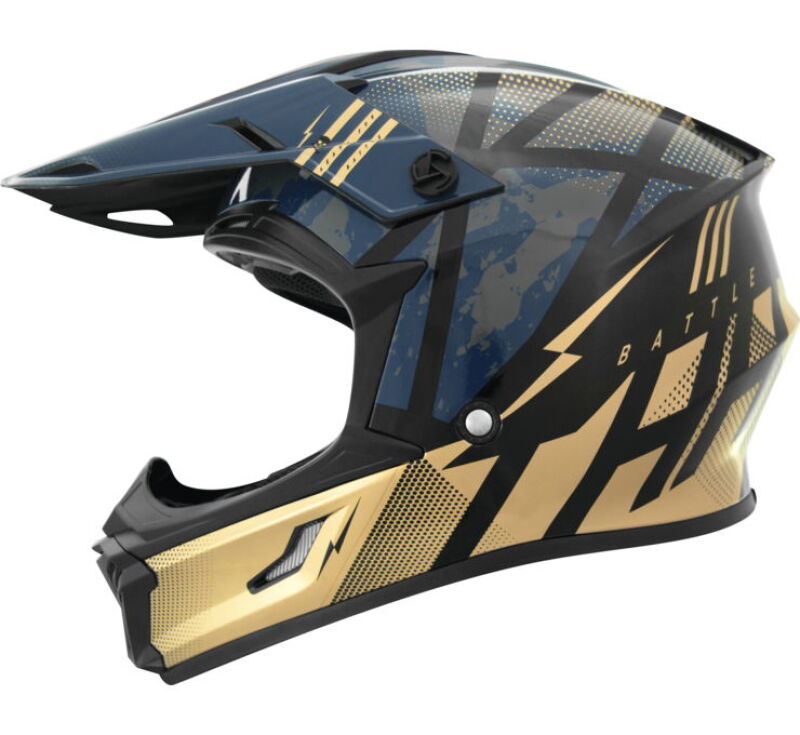 THH Helmets T710XR Battle Blue/Gold Youth - Small