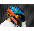 THH Helmets T710XR Battle Blue/Orange - XS