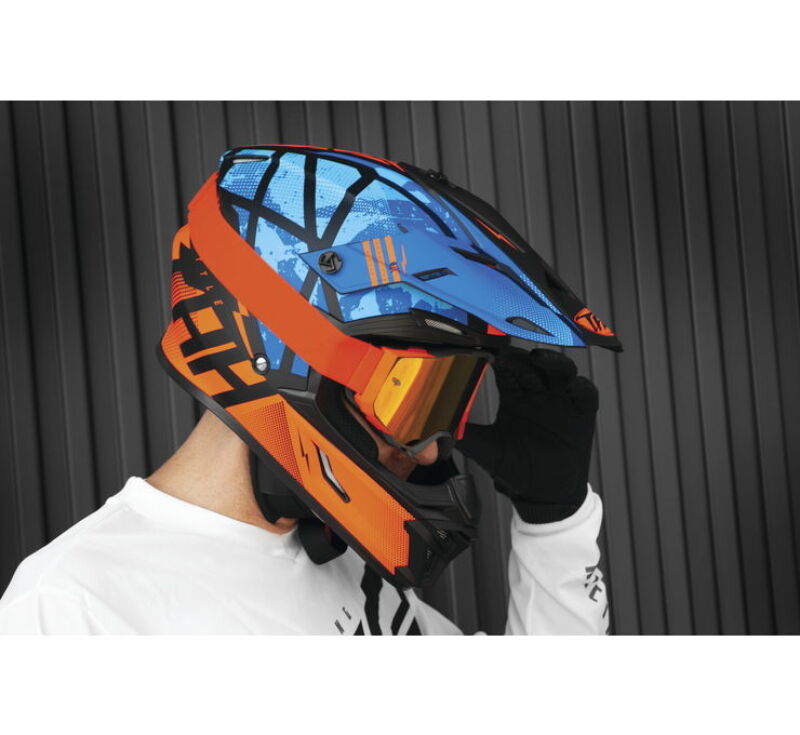 THH Helmets T710XR Battle Blue/Orange - XS