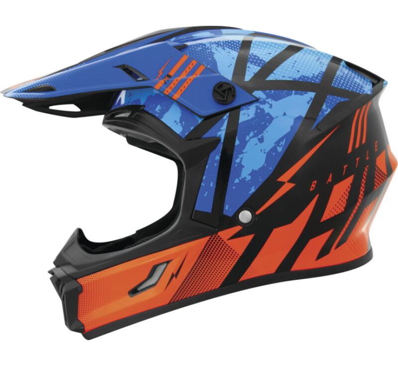 THH Helmets T710XR Battle Blue/Orange - XS