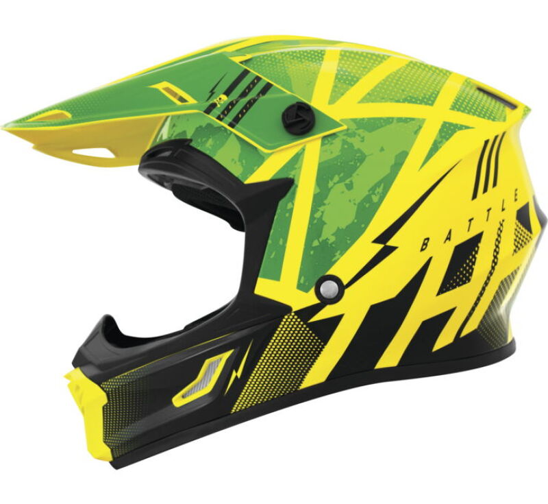 THH Helmets T710XR Battle Green/Black Youth - Large