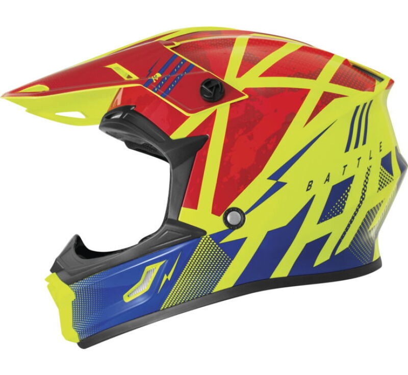 THH Helmets T710XR Battle Red/Blue Youth - Small