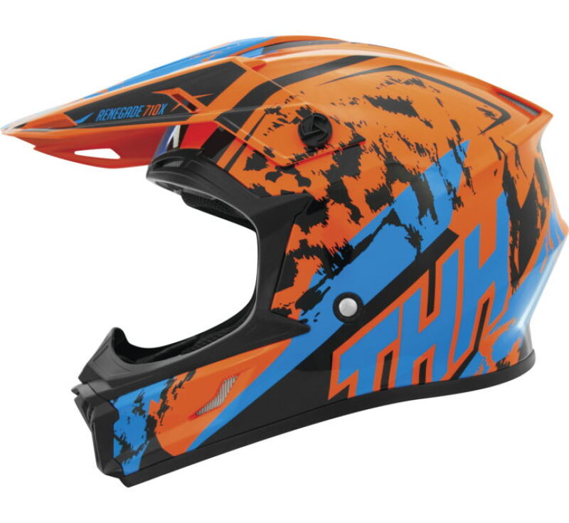 THH Helmets T710XR Renegade Orange/Blue Youth - Medium