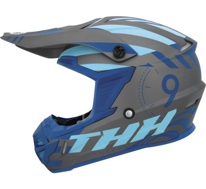 THH Helmets T730X Twister Gray/Blue - Medium