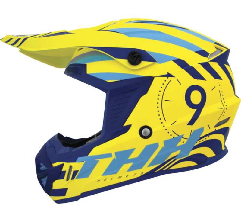 THH Helmets T730X Twister Yellow/Blue - Medium
