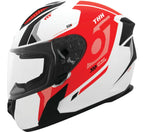 THH Helmets T810S Hayate Pearl White/Red - XS