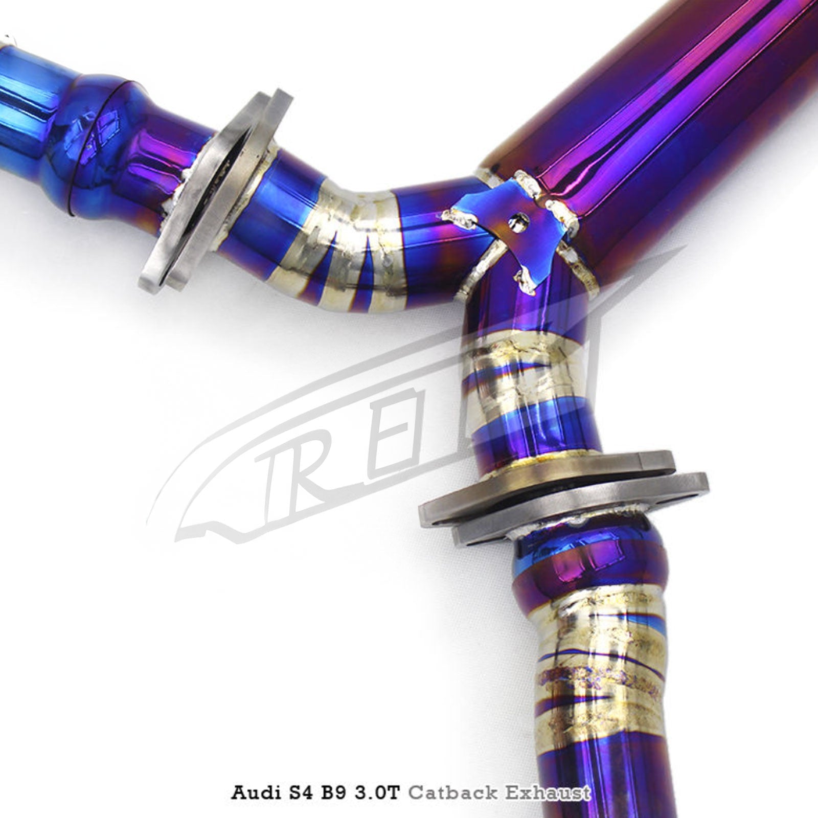 Titanium Valved Catback Exhaust System for Audi B8 B8.5 S4 S5 - Bull Boost Performance